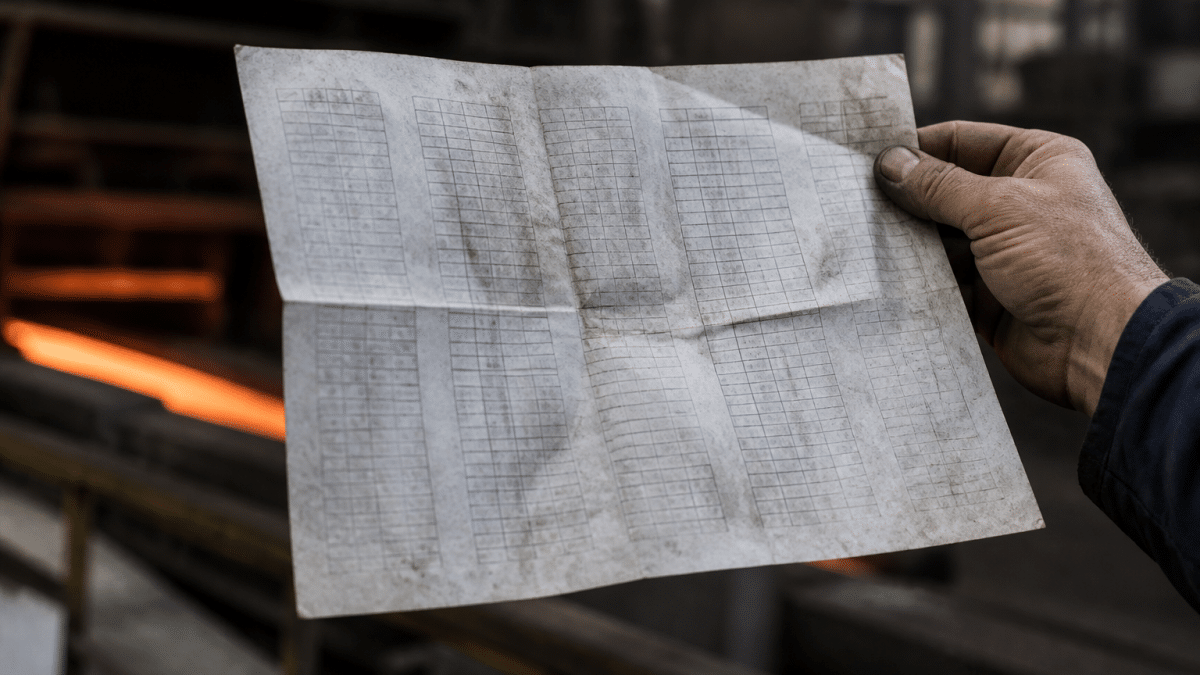 Document papier affichant colonnes chiffres metallurgie salaires.