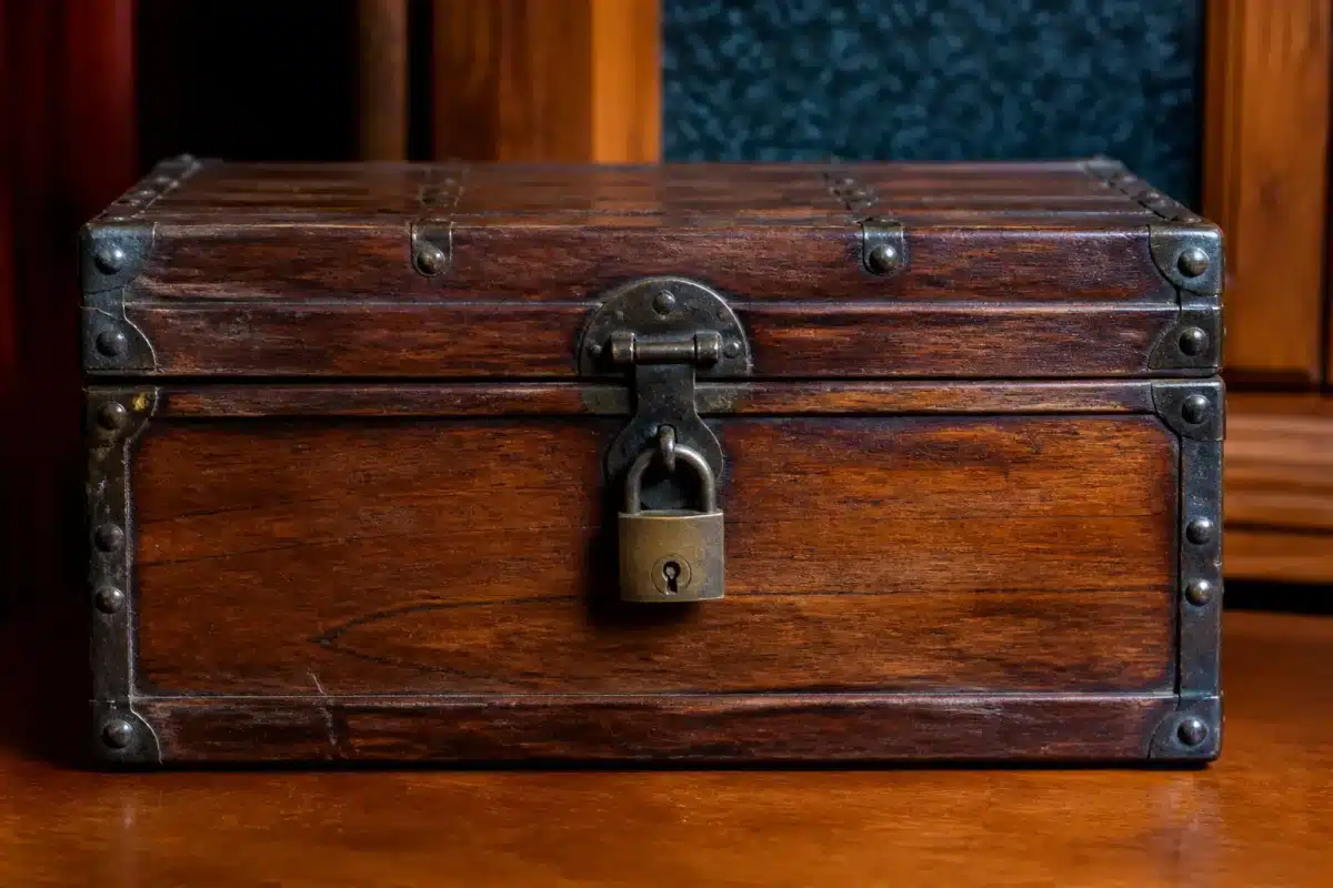 Documents familiaux et bijoux proteges dans un coffre fermé